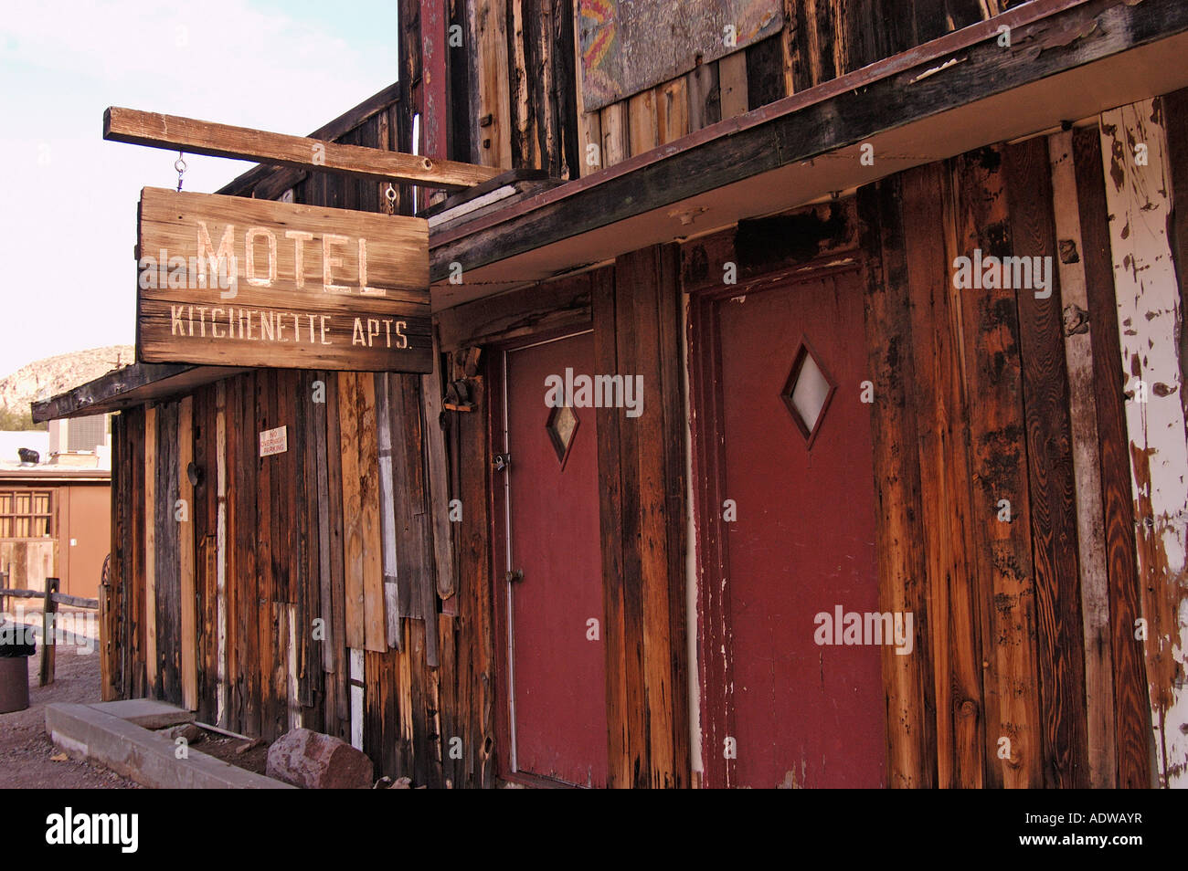 Verlassenen Motel Tortilla Flat Arizona USA Stockfoto