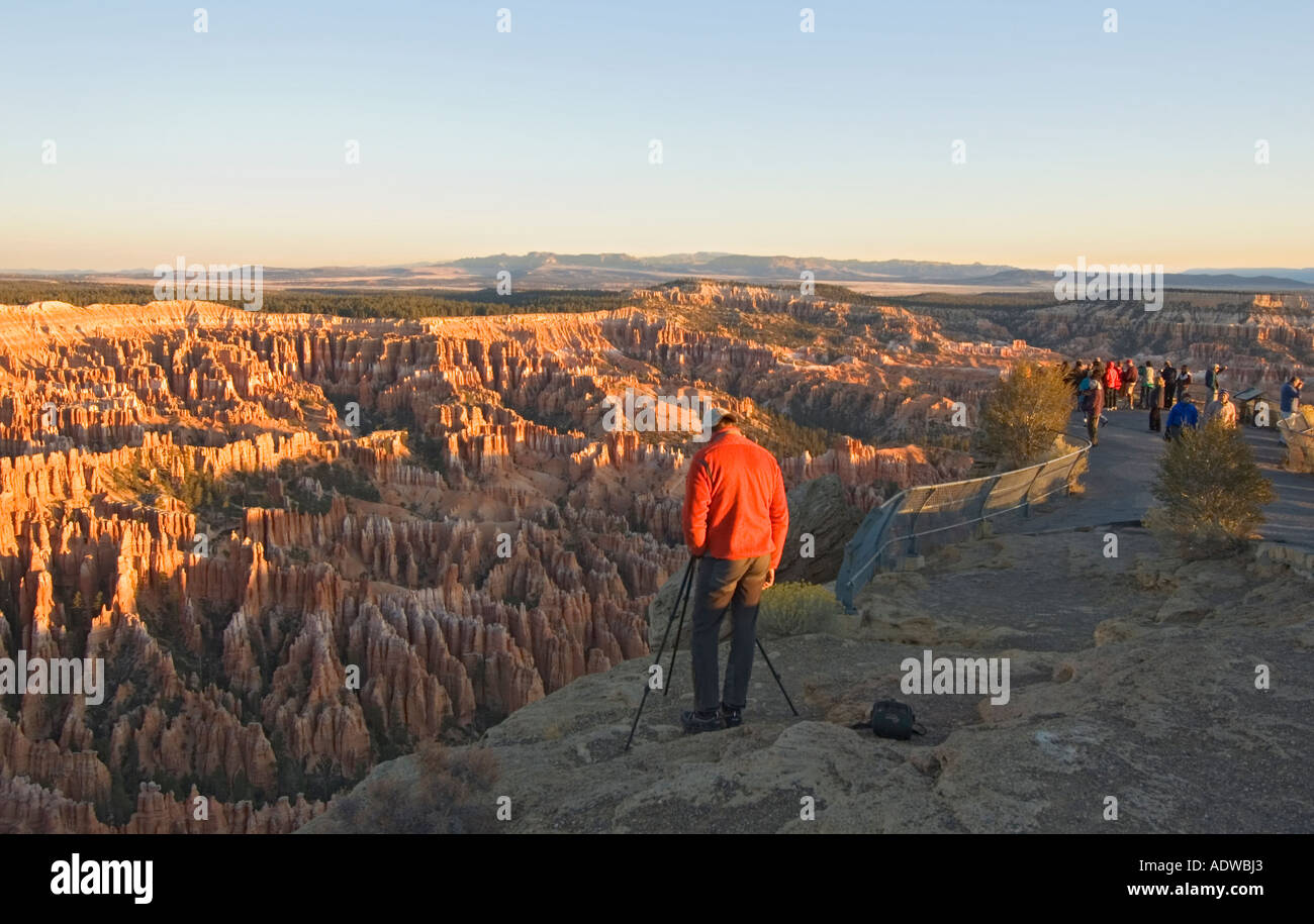 Bryce Canyon National Park in Utah am frühen Morgen Blick vom Bryce Point in Richtung Amphitheater Fotografen Stockfoto