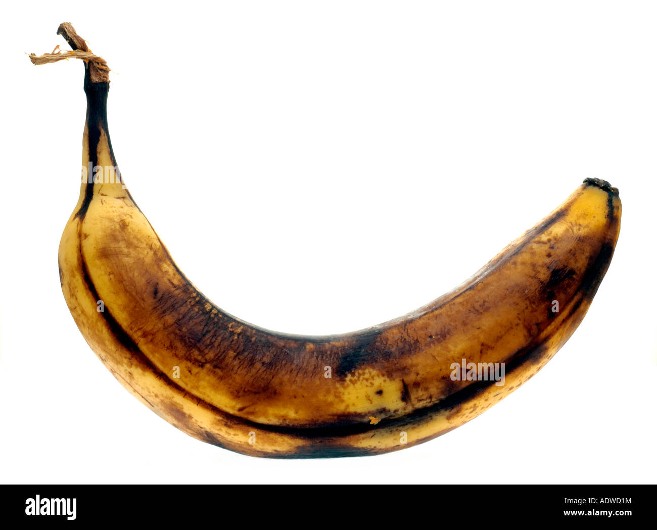 Über Reif verschimmelte Banane Stockfoto