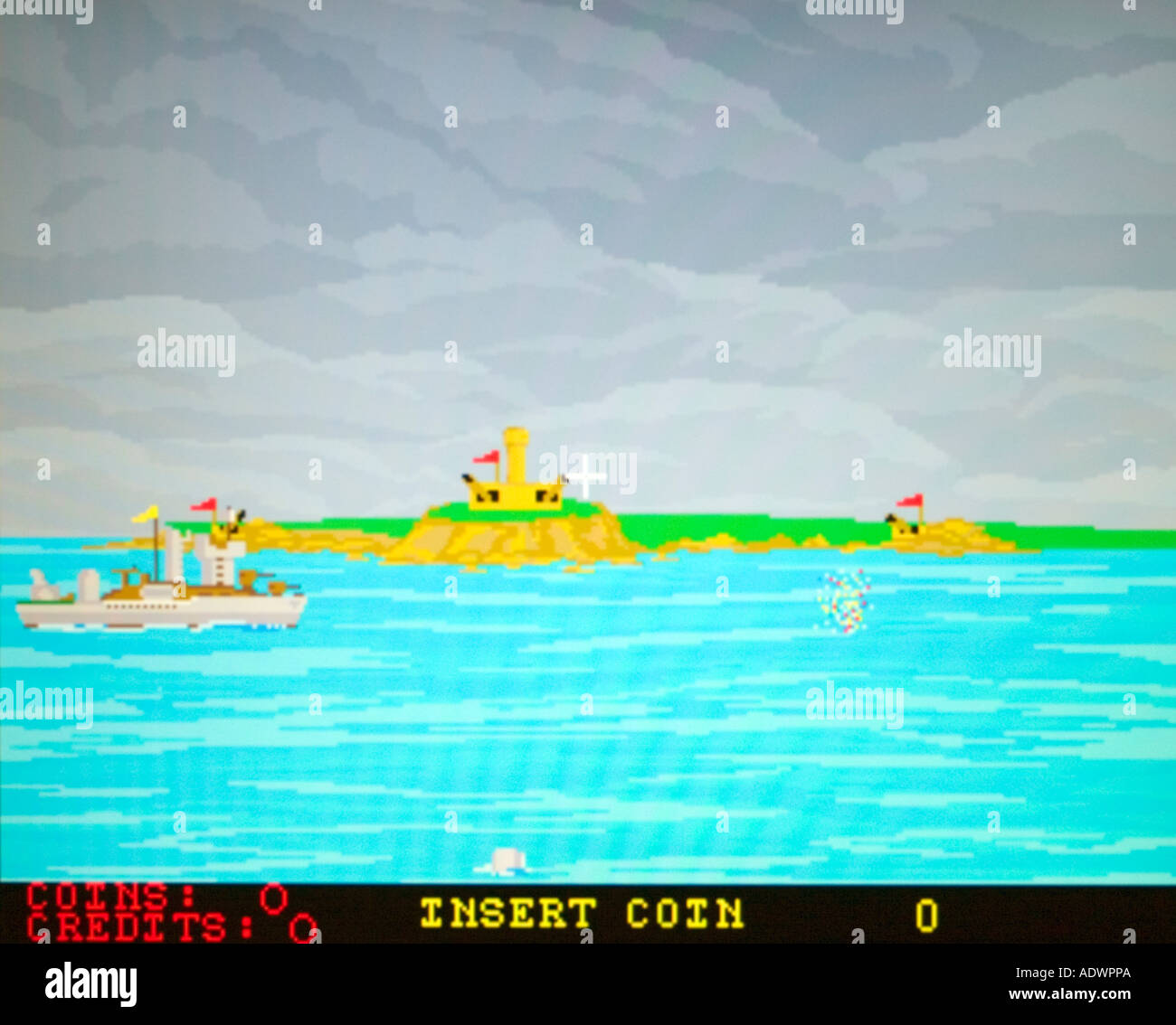 Bekämpfung von Exidy 1985 Vintage Arcade Videospiel Screenshot - nur zur redaktionellen Nutzung Stockfoto