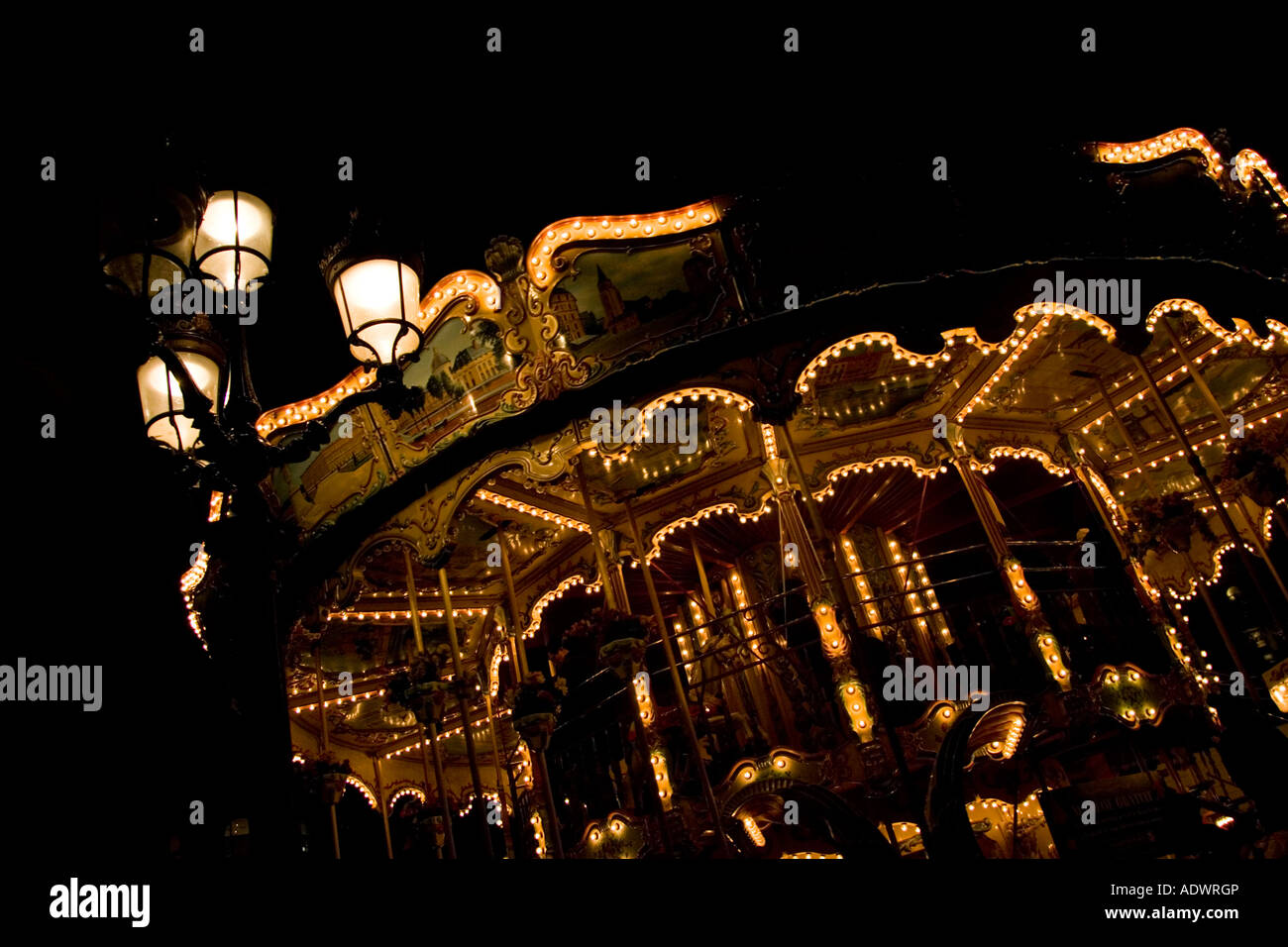 Karussell außerhalb von Hotel de Ville Paris Frankreich Stockfoto