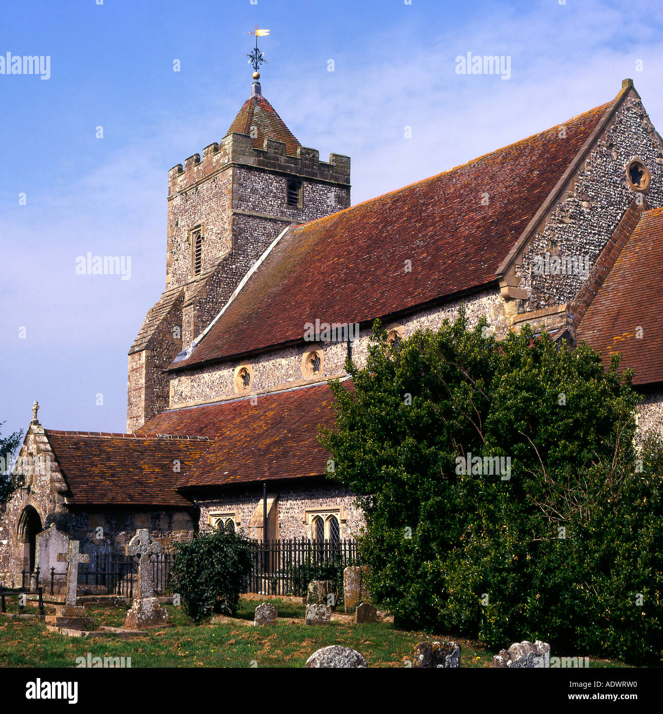 St. Peters Kirche an Firle in East Sussex, England Stockfoto