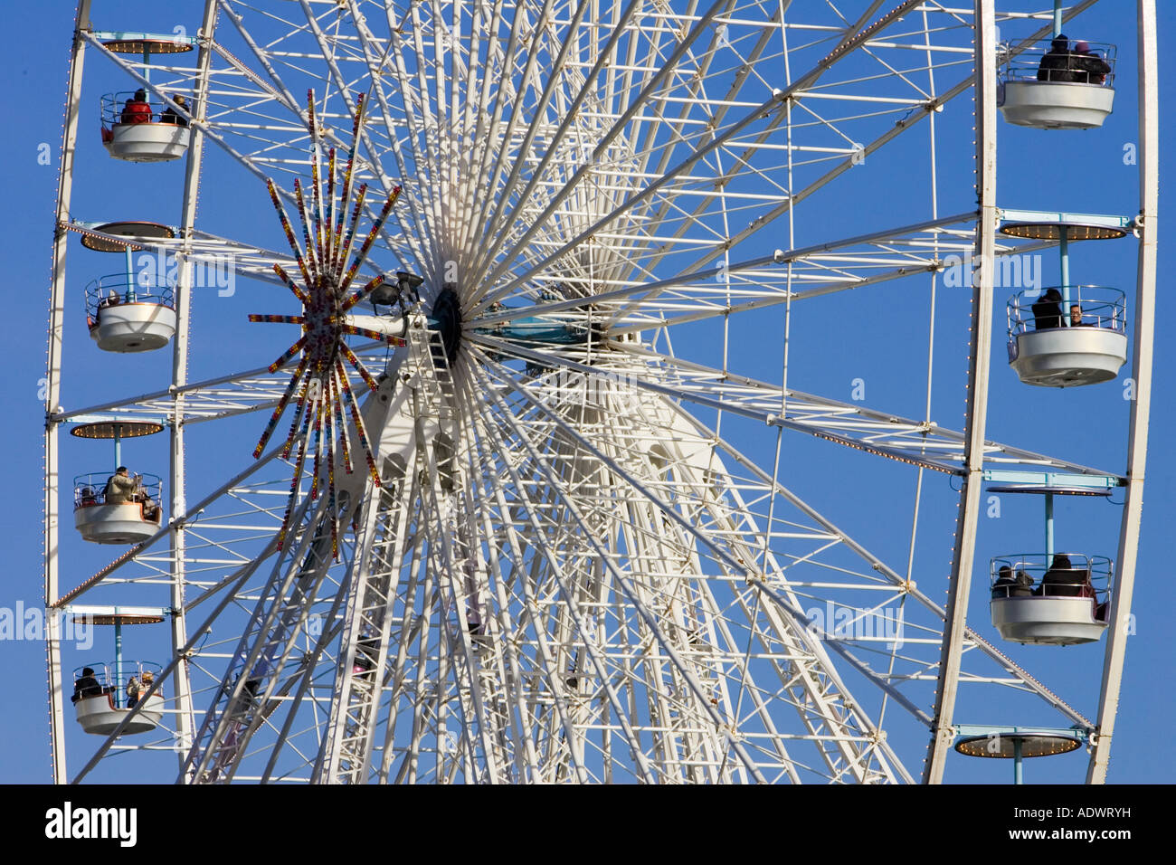 Place De La Concorde Riesenrad La Grande Roue Central Paris Frankreich Stockfoto