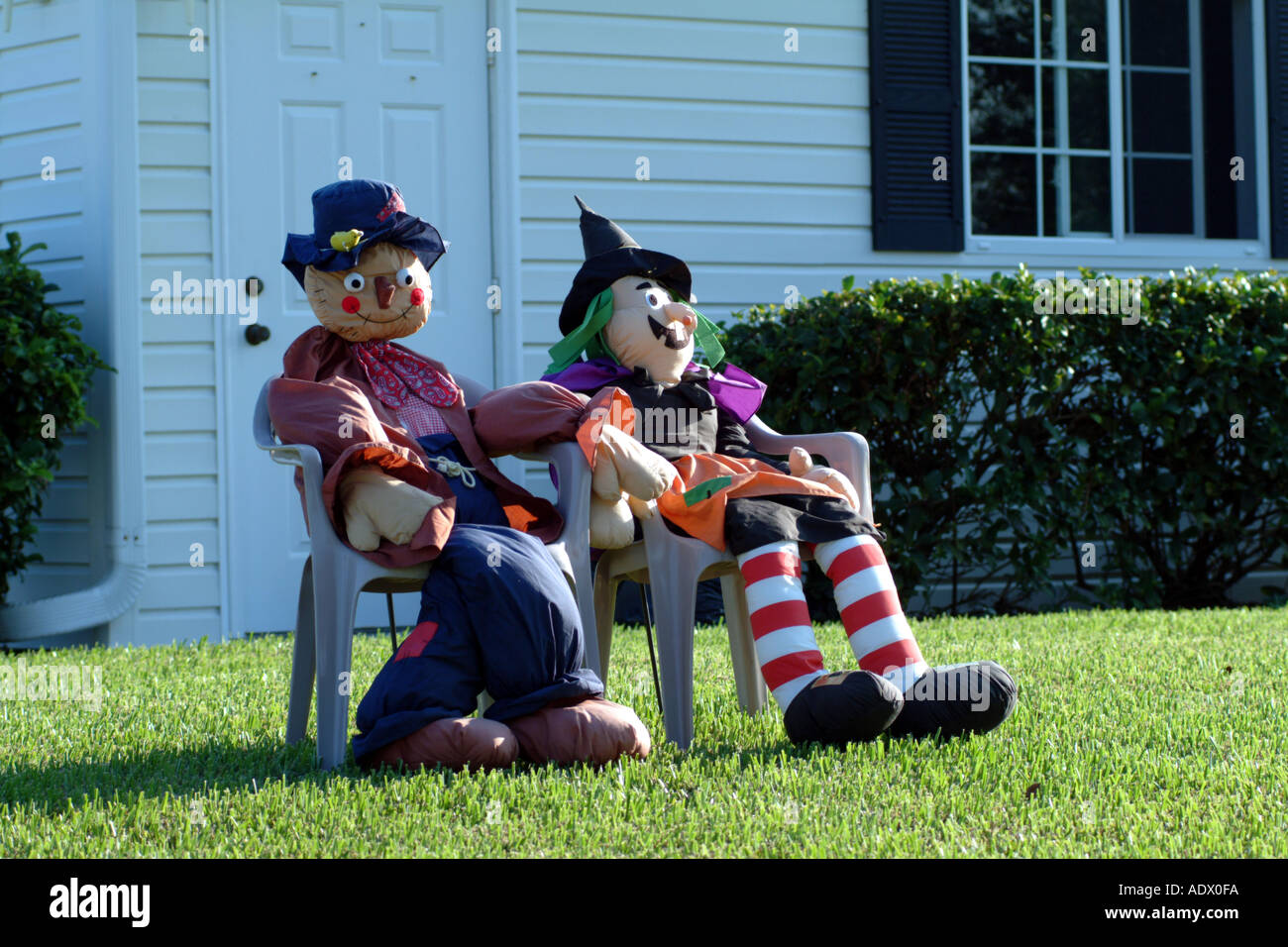 Opa Oma Zahlen auf Gartenbank Florida Fl USA Vereinigte Staaten von Amerika Stockfoto