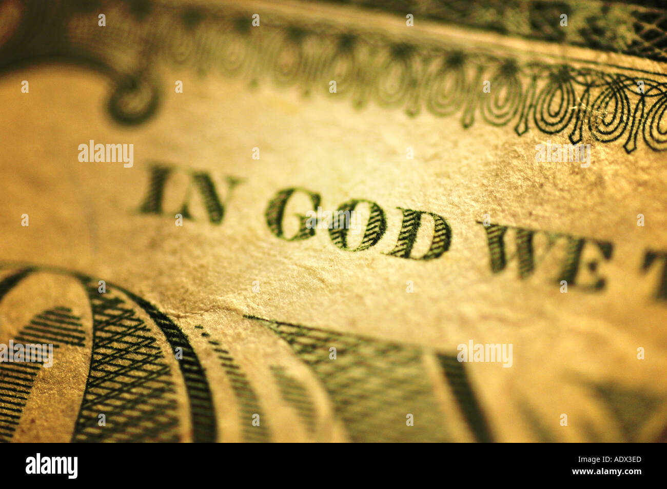 Ein US-Dollar Bill Geld hautnah Stockfoto