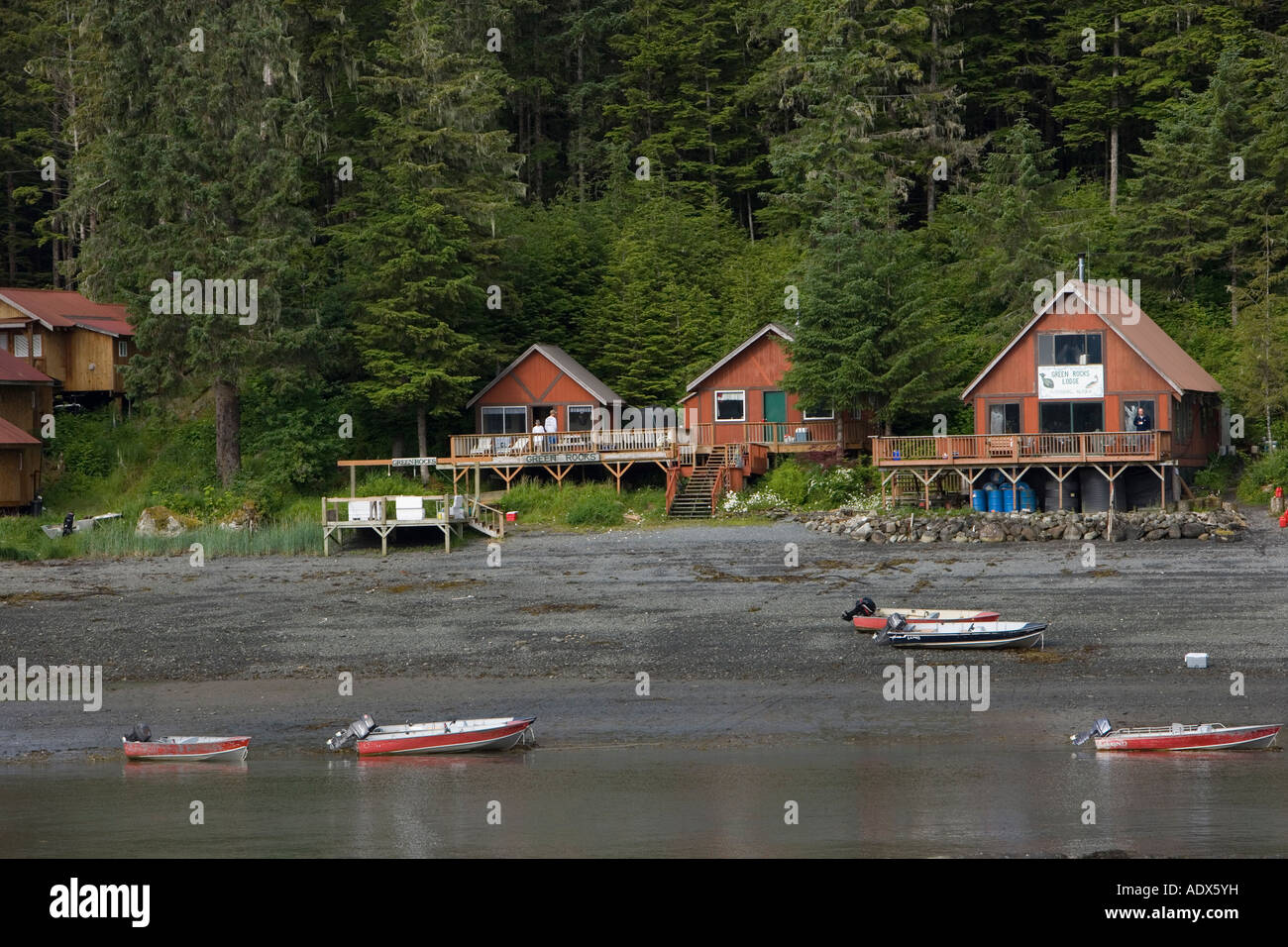 Häuser aus dem Dorf Petersburg Alexander Archipel USA Alaska Stockfoto