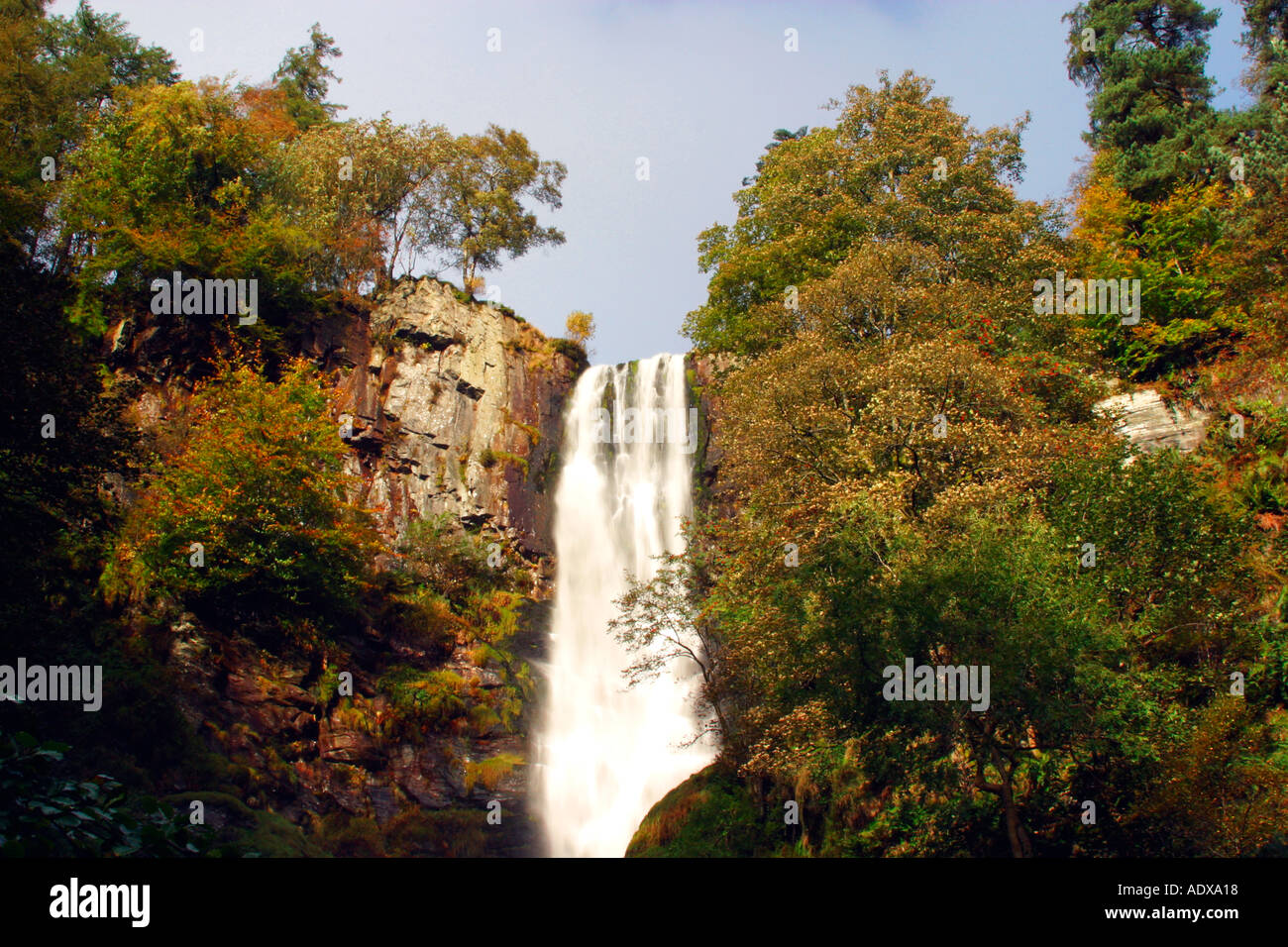 Pistyll Rhaeadr-Wasserfall in Denbighshire North Wales Cymru UK United Kingdom GB Großbritannien Europa EU Stockfoto