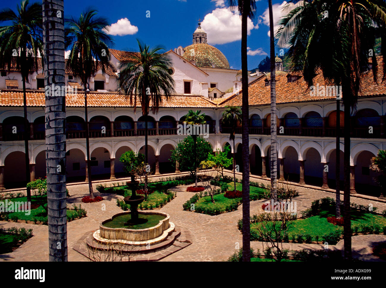 Hof in Pichincha Provinz San Francisco Kloster Quito Ecuador Südamerika Stockfoto