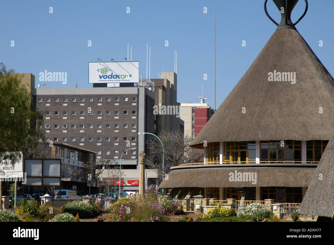 Zentralen Maseru Lesotho Lesotho Hut Stockfoto