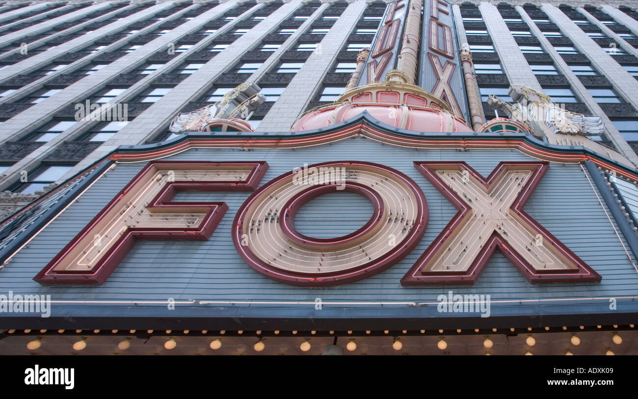 Historische Fox Theatre in Detroit/USA Stockfoto