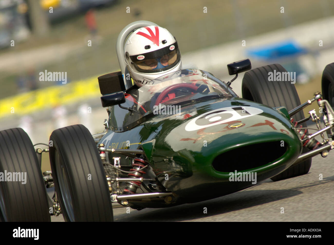 Steve Grundahl treibt seine 1967 Lotus 51A bei Brian Redman International Challenge in Road America 2005 Stockfoto