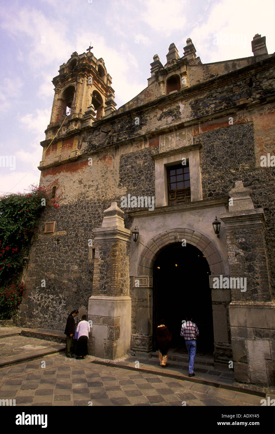 San Jacinto Kirche, Kirche, ehemaliges Kloster, die römisch-katholische Kirche, Katholizismus, San Angel, Mexico City, Distrito Federal, Mexiko Stockfoto