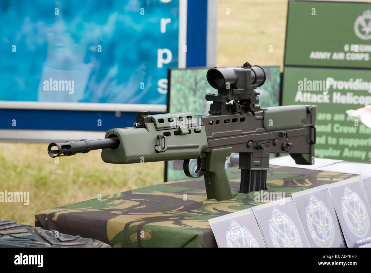 SA80 Gewehr bei einer Show in Suffolk, UK Stockfoto