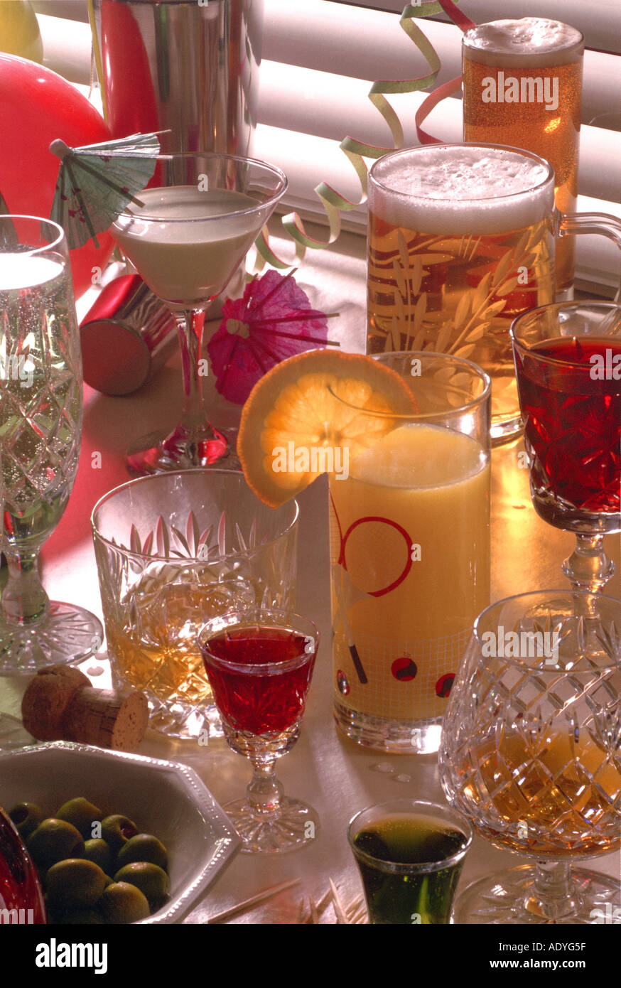 Alkoholische Getränke. Stockfoto