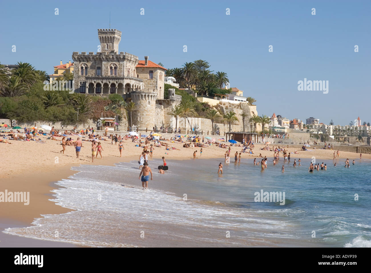 Estoril Portugal Strand Stockfoto