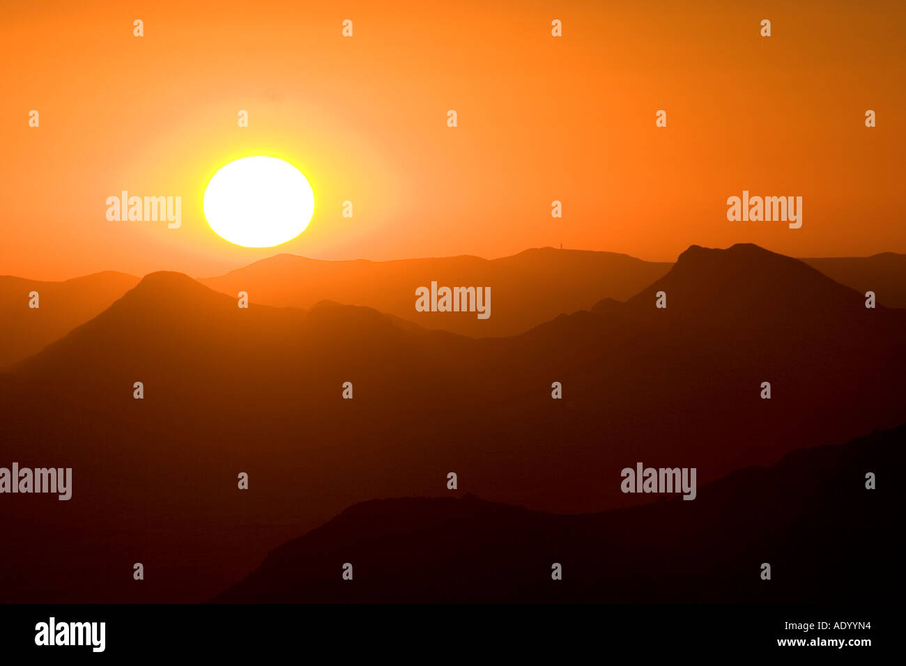 Raummotive Im Naukluft Park Namibia, Sonnenuntergang Stockfoto