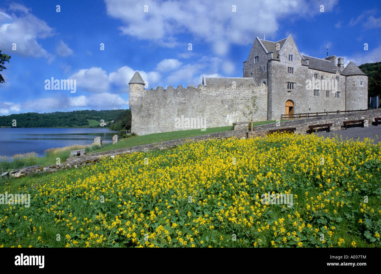 Parke die Burg Lough Gill in der Nähe von Dromahair County Leitrim Irland, Irland, irische 17. Jahrhundert Architektur, gebaut von Thomas Parke Stockfoto