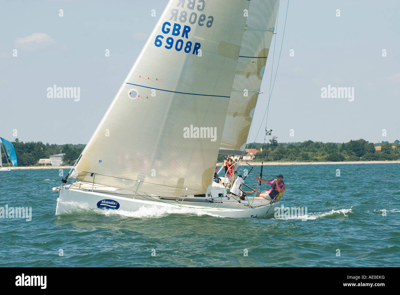 Jet-J 109-Klasse-Yacht von James Owen in der Skandia Cowes Week Yacht racing eingegeben Stockfoto