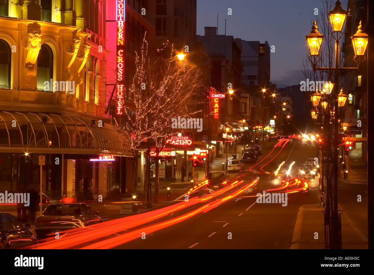 Southern Cross Hotel und Dunedin Casino Princes Street Dunedin Süd-Insel Neuseeland Stockfoto