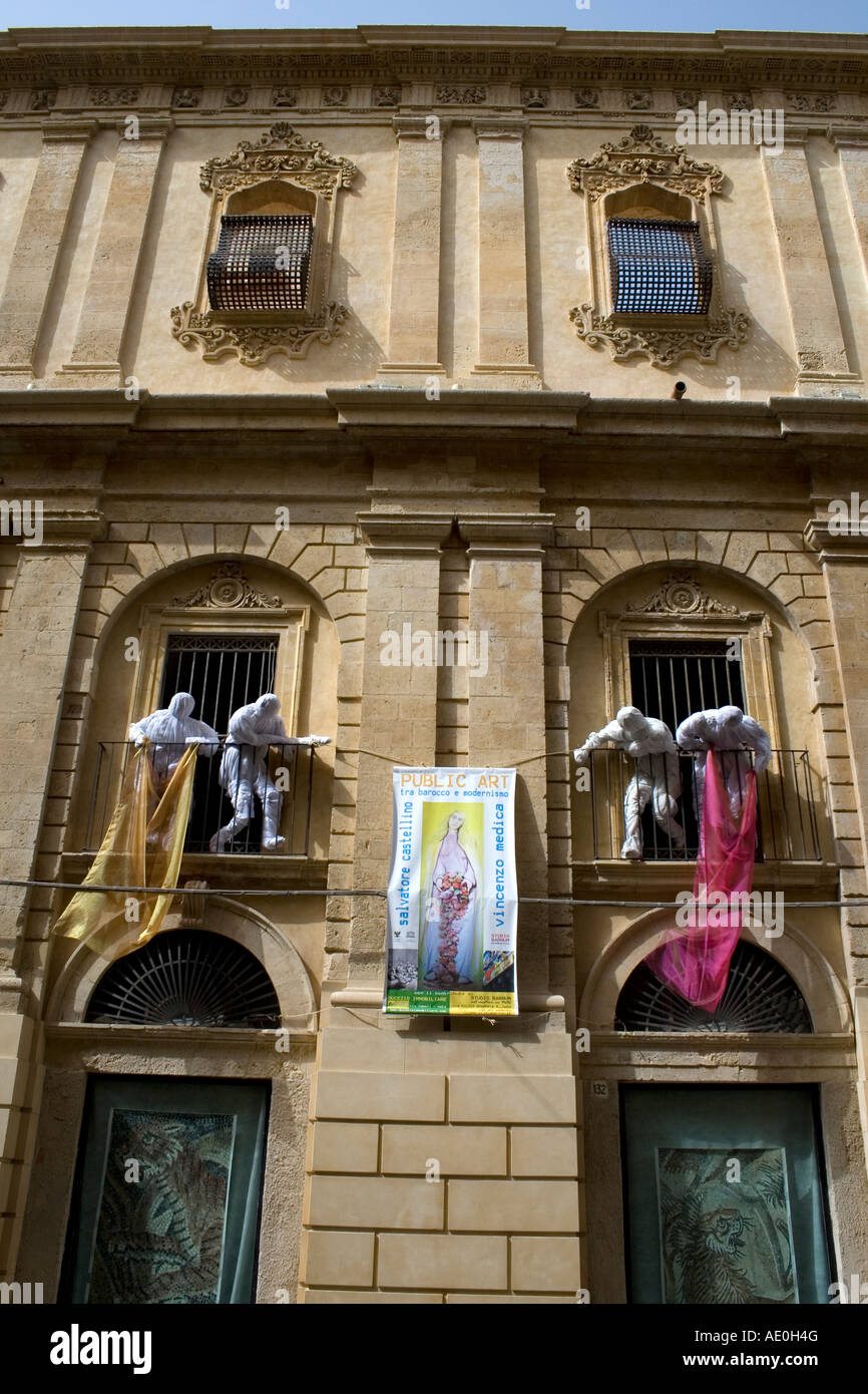 Öffentliche Kunst Show Noto-Sizilien-Italien Stockfoto