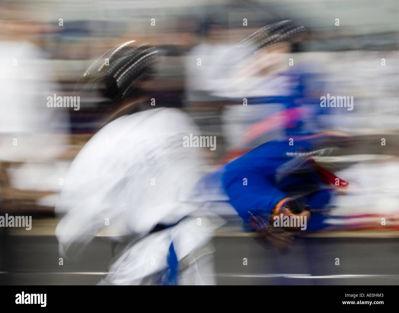 Tae Kwon Do Aktion bei englischen Meisterschaften an der Skydome COVENTRY UK Stockfoto