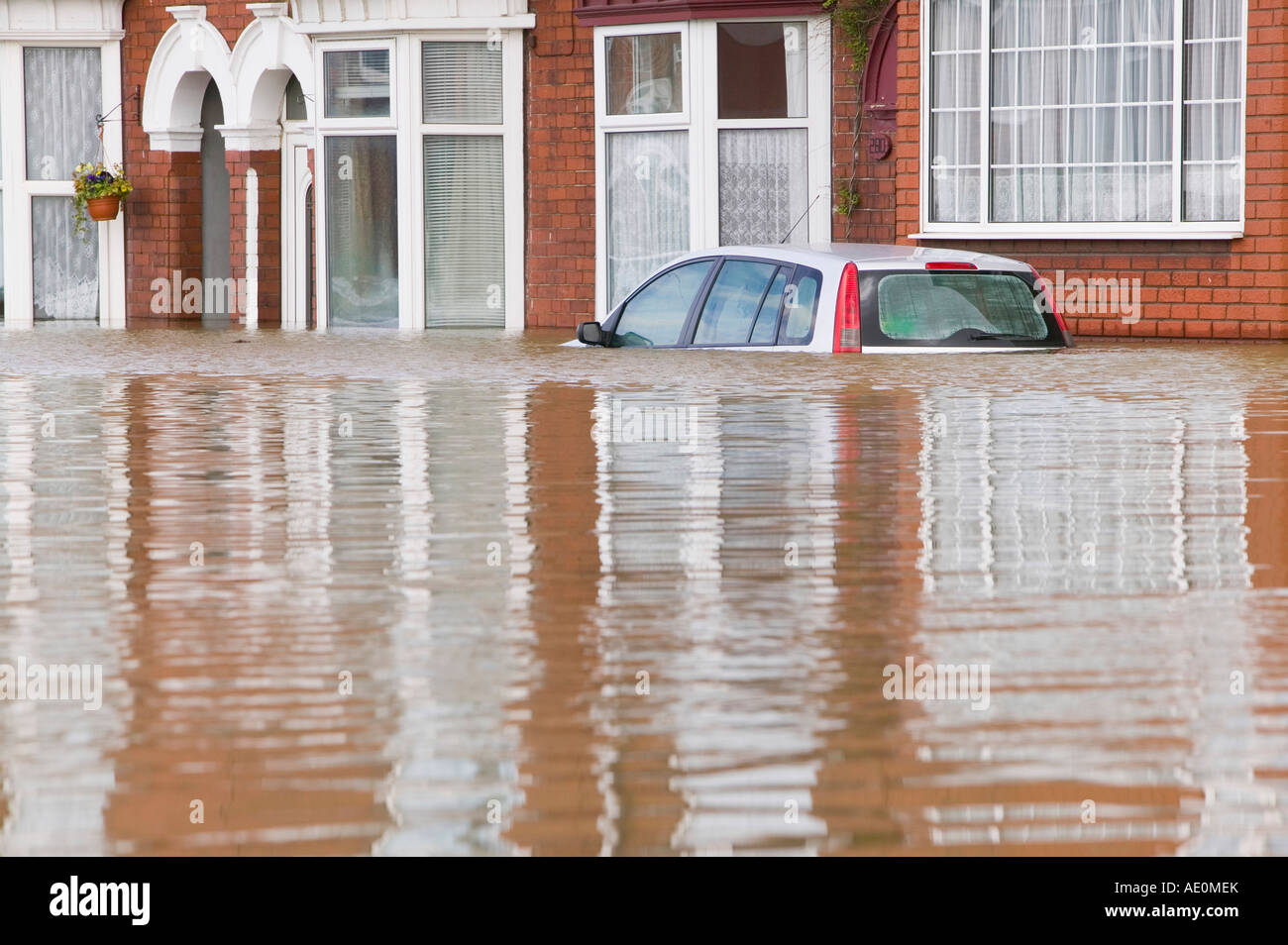Die Überschwemmungen in Maut Bar in der Nähe von Doncaster, South Yorkshire, Großbritannien Stockfoto