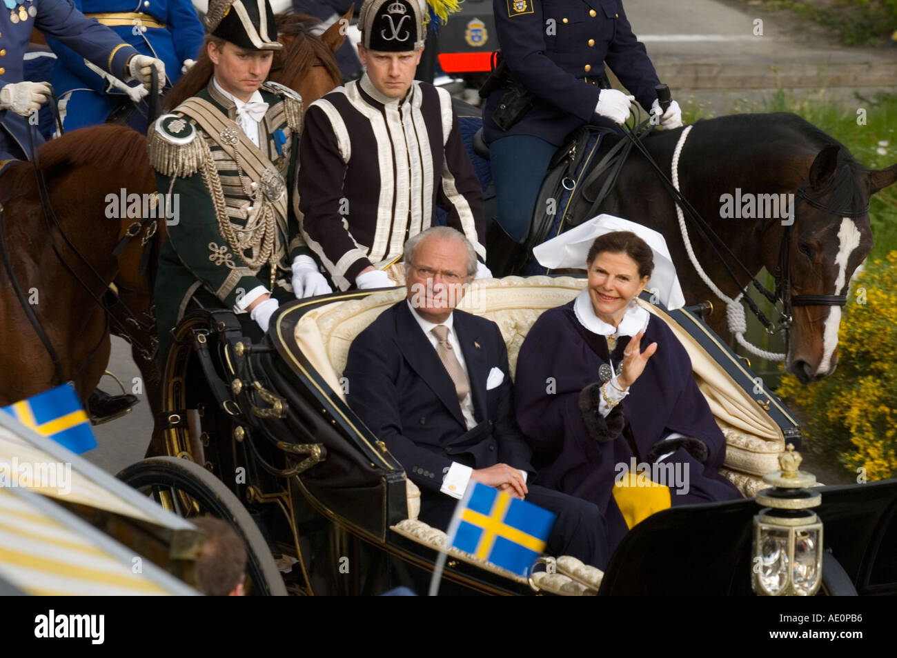 Schweden, Stockholm, König Carl Gustaf XVI und Königin Silvia Stockfoto
