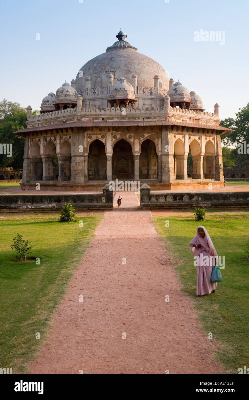 Indien-Delhi Humayuns Grab gebaut, in der Mitte des 16. Jahrhunderts von Haji Begum Dies ist ein wunderbares Beispiel der frühen Mughal Architektur Stockfoto