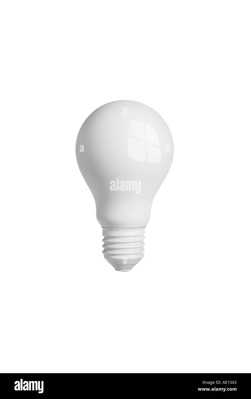 Weiße Edison Schraube Stromnetz Glühbirne Stockfoto