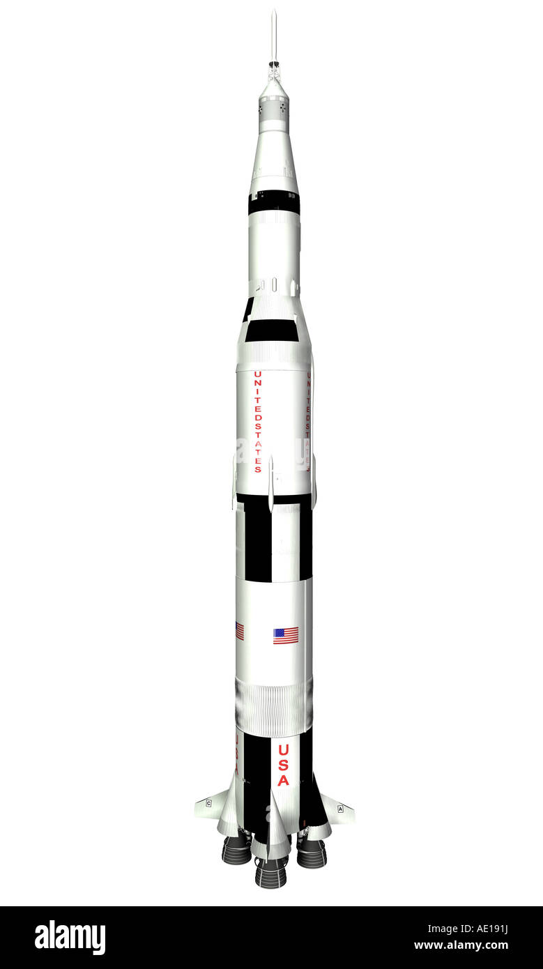Saturn V-Rakete Stockfoto