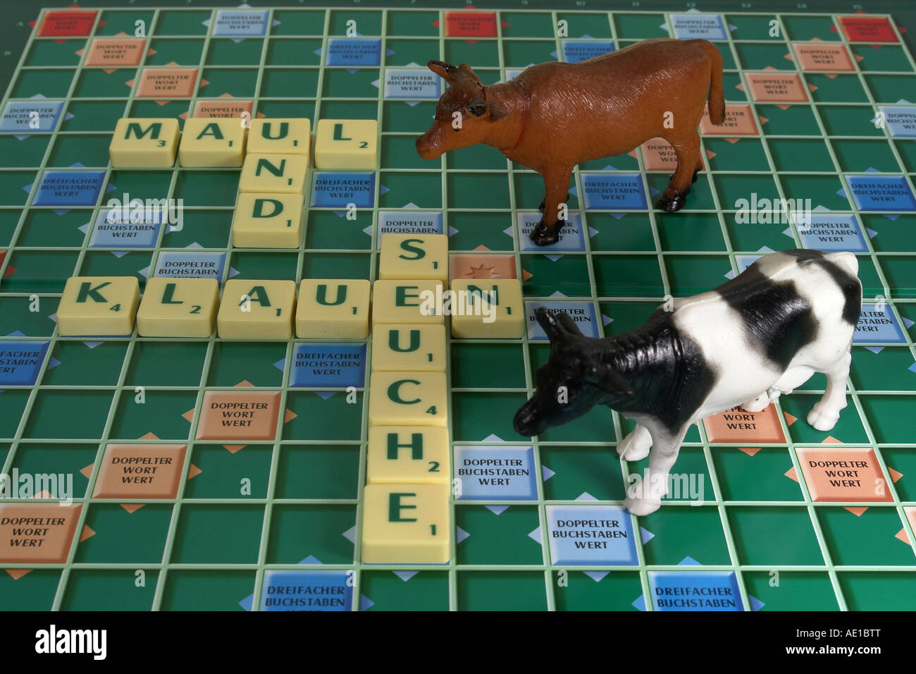 symbolisches Bild für Epidemie Pest an Rinder Stockfoto