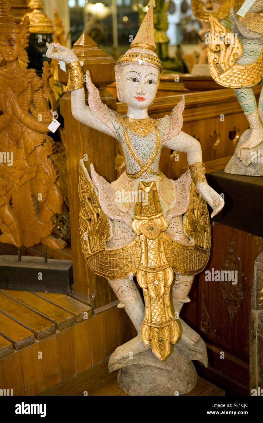 Holz geschnitzt Figuren Stockfoto