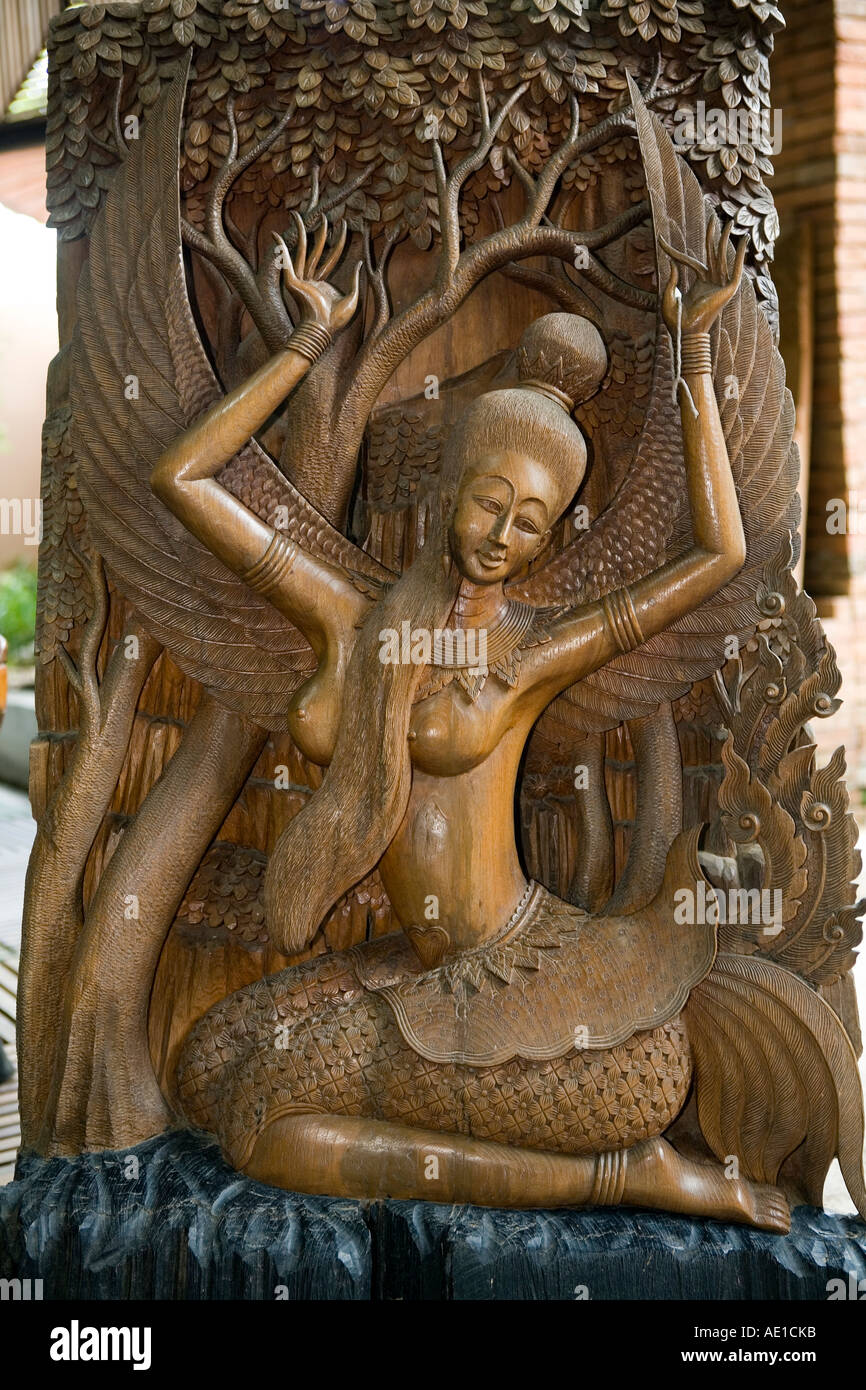 Holz geschnitzt Figuren Stockfoto