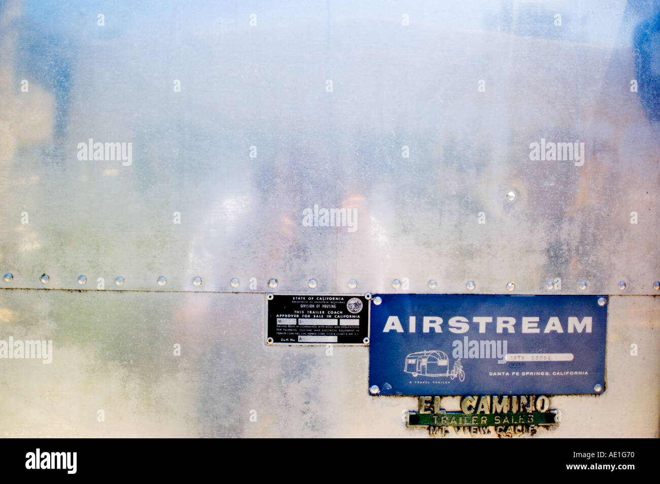 Detail Airstream Wohnwagen Stockfoto