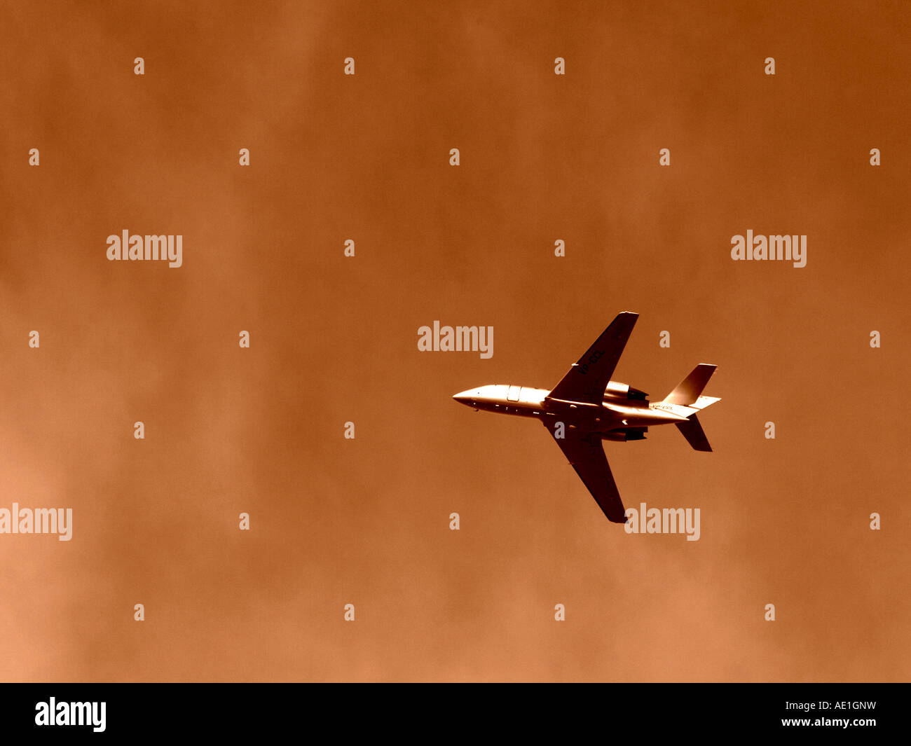 Kommerzielle Zivilluftfahrt Businessjet bizjet Stockfoto