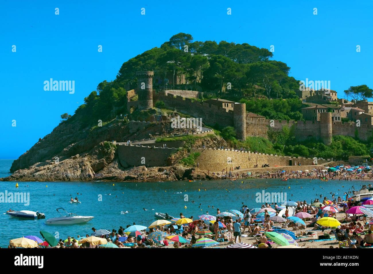 TOSSA DE MAR - COSTA BRAVA - KATALONIEN - SPANIEN Stockfoto