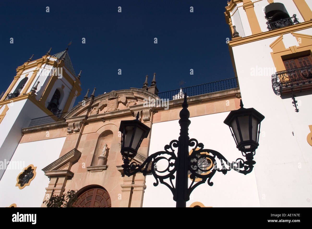 Die Kirche Plaza del Socorro Ronda Andalusien Spanien Europa Stockfoto