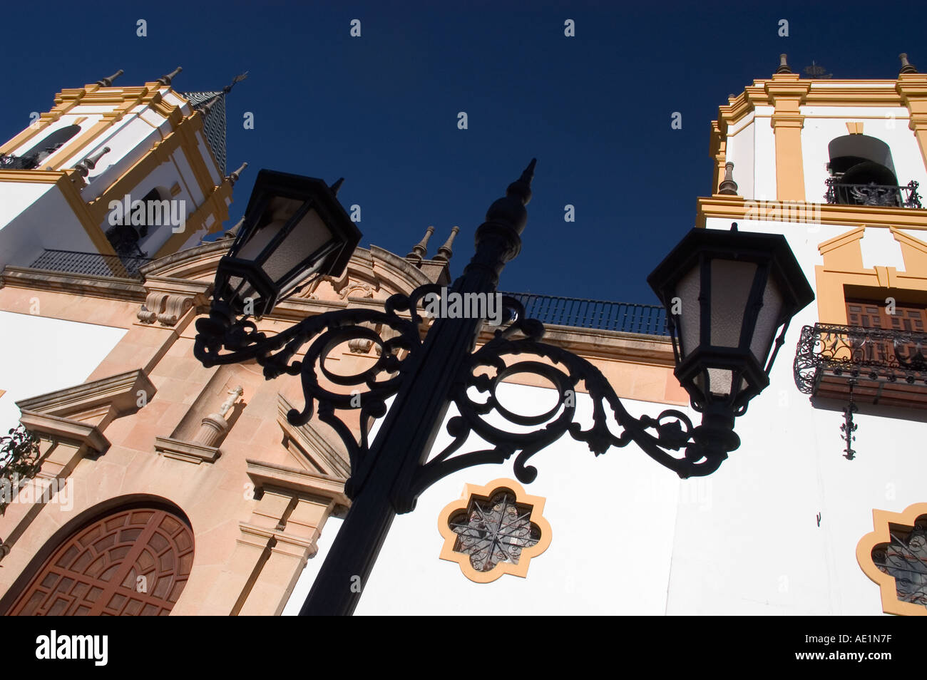 Die Kirche Plaza del Socorro Ronda Andalusien Spanien Europa Stockfoto