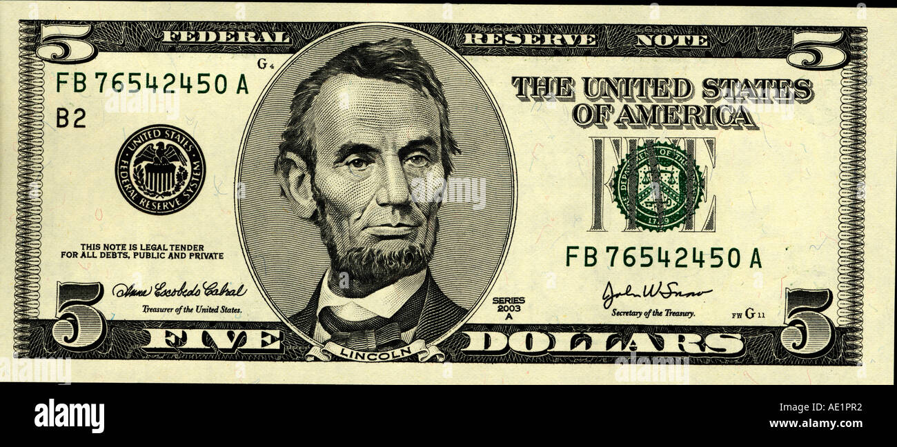 Geld US-Dollar Stockfoto
