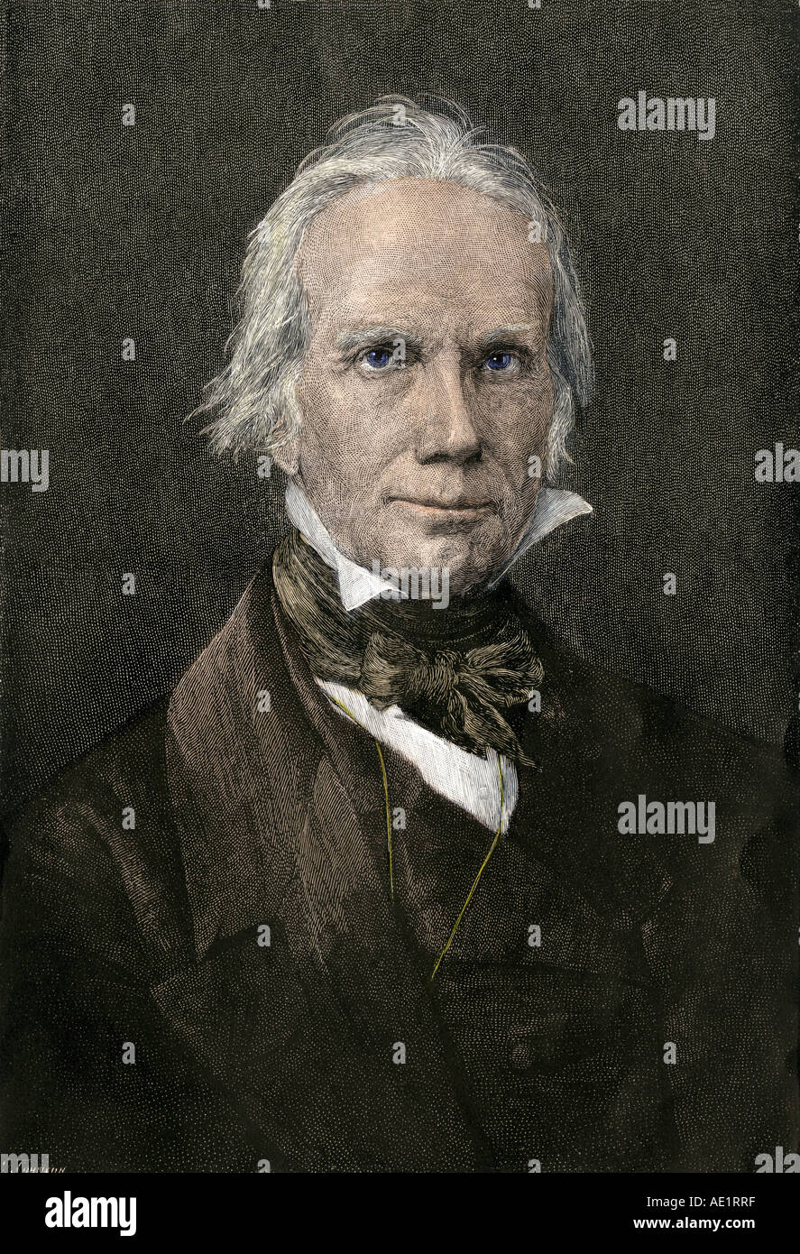 Henry Clay. Hand - farbige Holzschnitt Stockfoto