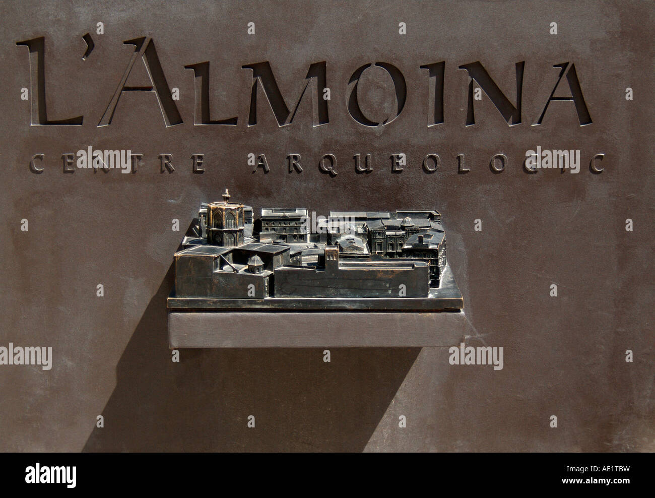 Eingang in das neue Museum La Almoina (eröffnet 2007). Valencia. Spanien Stockfoto