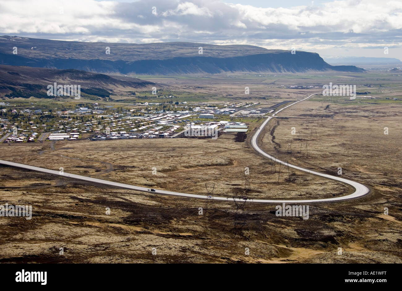 Windig Road, Island Stockfoto