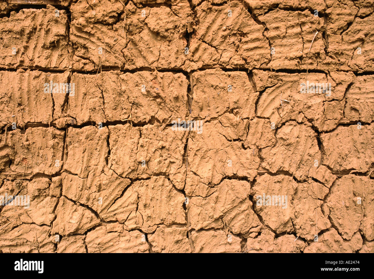 Gebrochene Schlamm Erde Ton, Mali Stockfoto