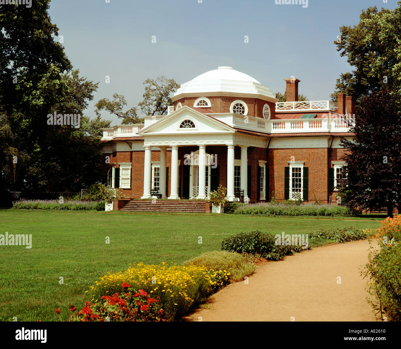 Monticello Virginia Home of Americas dritte Präsident Thomas Jefferson Autor der Unabhängigkeitserklärung Stockfoto