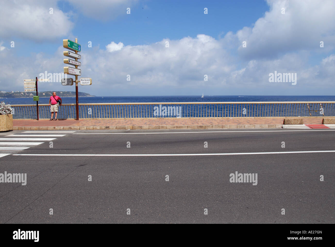 Strand Road, Monte Carlo, Monaco Stockfoto