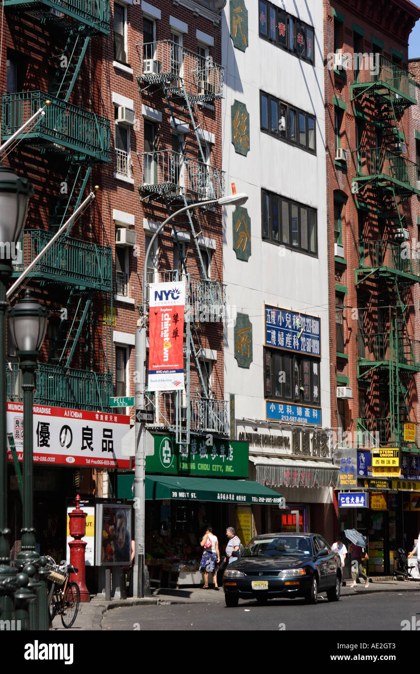 Mott Street Chinatown Manhattan in New York City USA Stockfoto