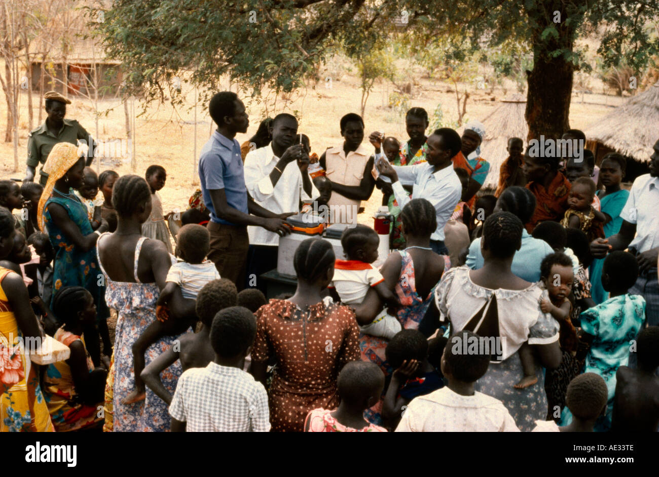 Juba-Sudan-Kinder geimpft werden Stockfoto