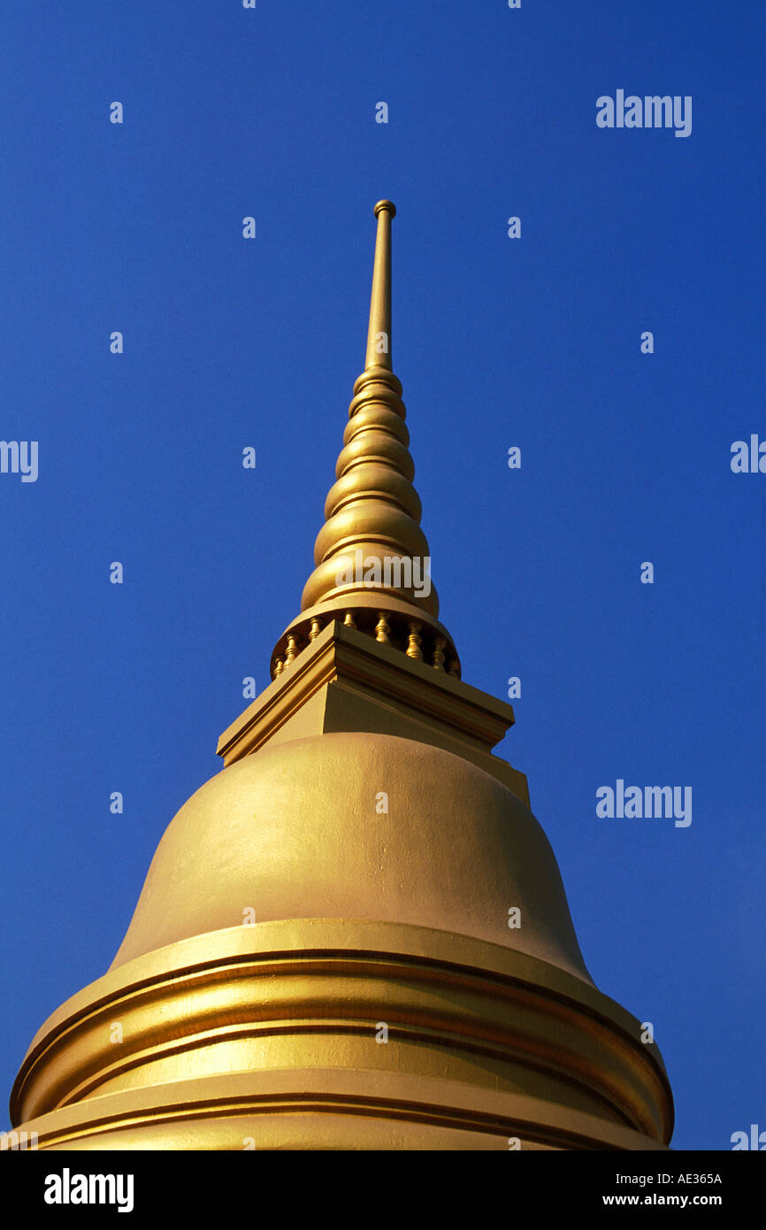 Thailand, Bangkok, vergoldeten Pagode am Wat Pra Keo Stockfoto