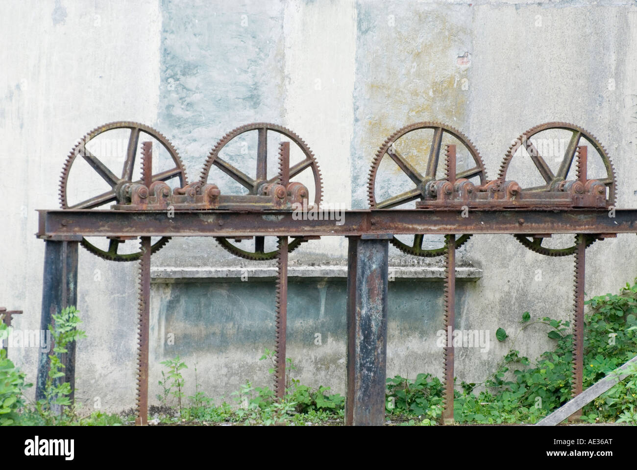 Stillgelegten Mühle auf der Somme in Peronne, Nordfrankreich Stockfoto