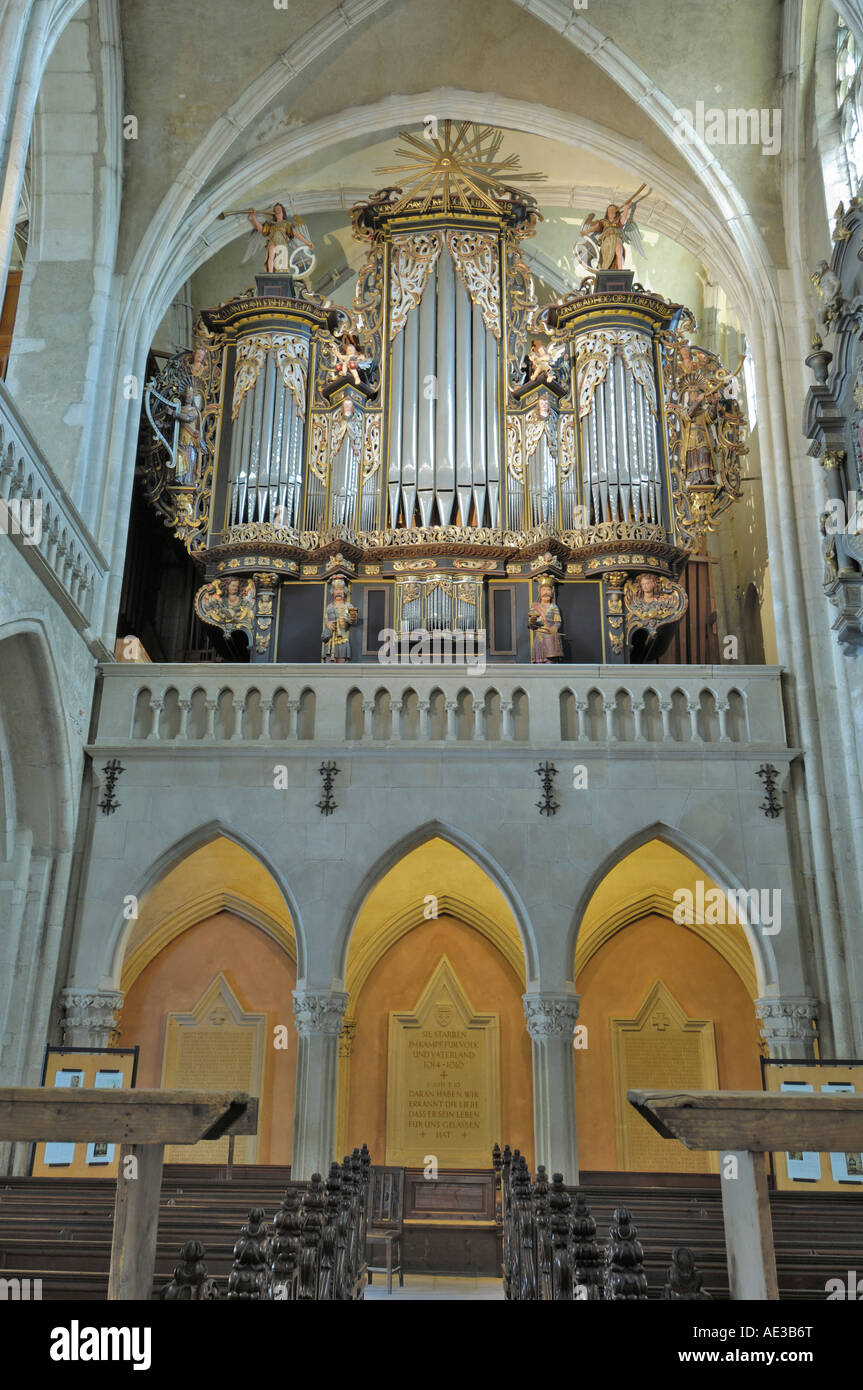 Orgel, die evangelische Kathedrale, Sibiu, Siebenbürgen, Rumänien Stockfoto